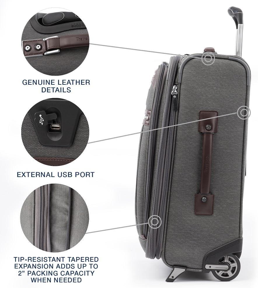 Platinum Elite Softside Expandable Carry on Luggage - Image 3